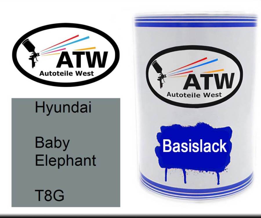 Hyundai, Baby Elephant, T8G: 500ml Lackdose, von ATW Autoteile West.